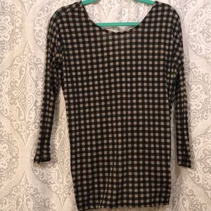 Black and Gold gingham shirt